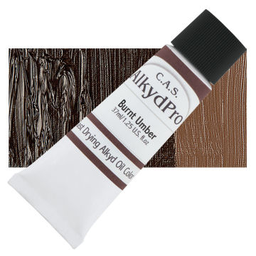 CAS AlkydPro Fast-Drying Alkyd Oil Color - Burnt Umber, 37 ml tube