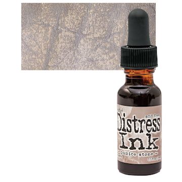 Open in modal - Ranger Distress Ink Pad Re-Inker - Pumice Stone bottle and swatch