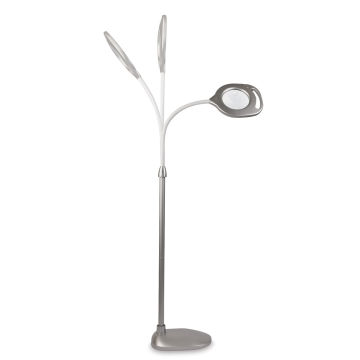 OttLite 2-in-1 LED Magnifier Floor and Table Lamp - Photo showing range of motion as Floor lamp