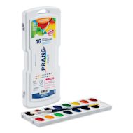 Prang Watercolor Pans - Oval, Assorted, Set of 16 colors
