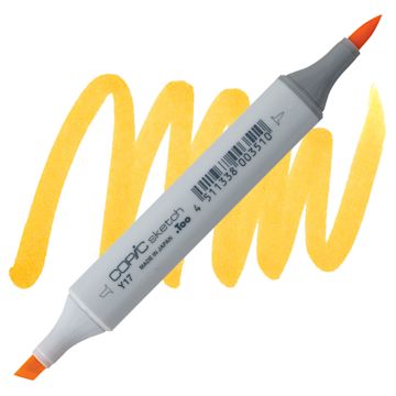 Open in modal - Copic Sketch Marker - Golden Yellow Y17 marker and swatch