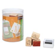 Hero Arts Fun Animals Woodblock Ink 'n' Stamps Set