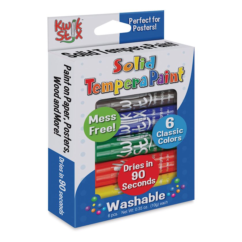 Kwik Stix Tempera Paint - Primary Colors, Set of 6 | BLICK Art Materials