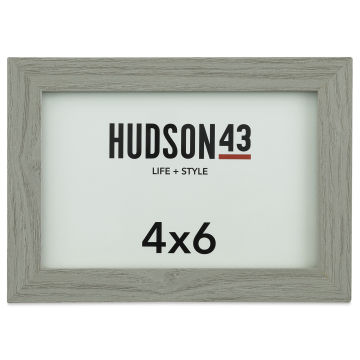 Hudson 43 Gallery Frame - Gray, 4" x 6", Easel Back (Front of frame)