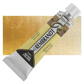 Open in modal - Rembrandt Artist Watercolor - Light Gold, 10 ml tube and swatch