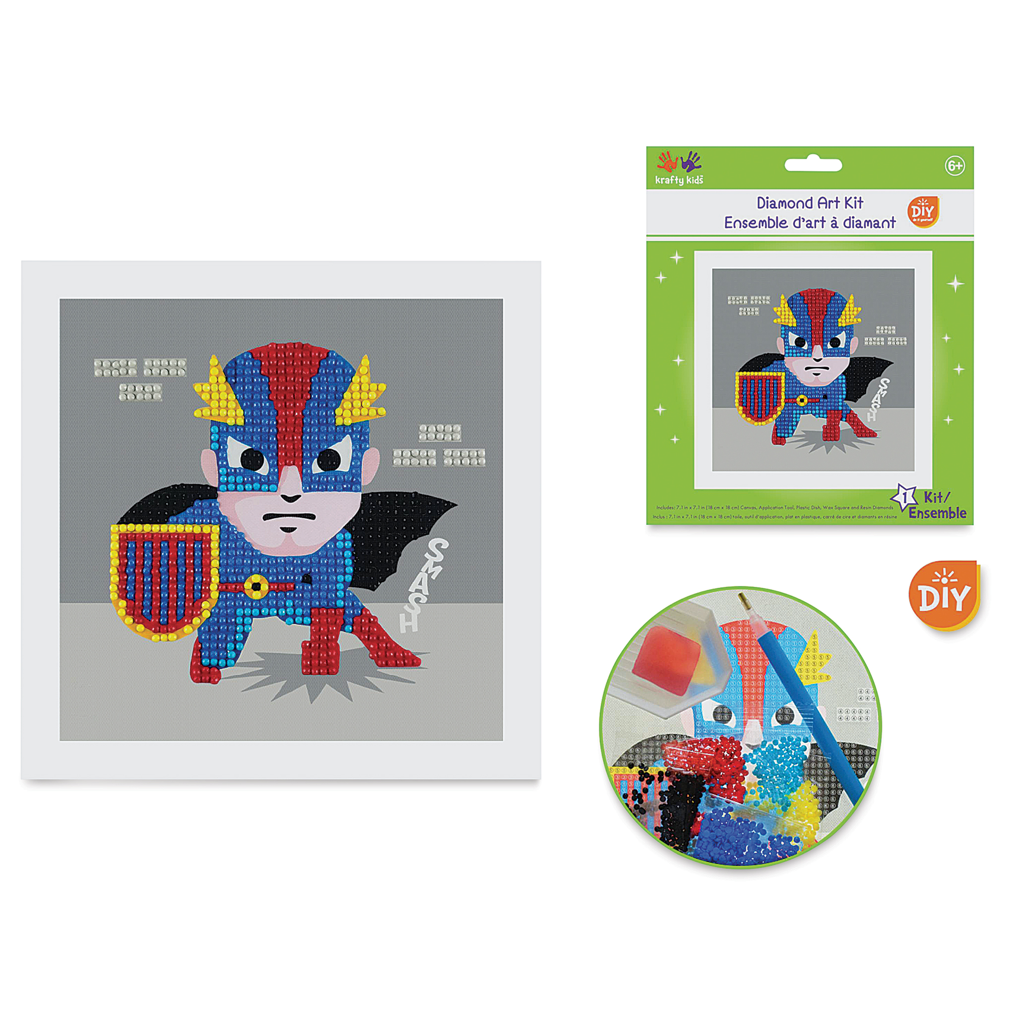 Krafty Kids Diamond Art Kit - Superhero