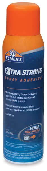 Extra Strong Spray Adhesive - Front view of 13 oz spray can with cap