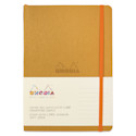 Rhodiarama Soft Cover Notebook - Lined, Gold, 5-3/10