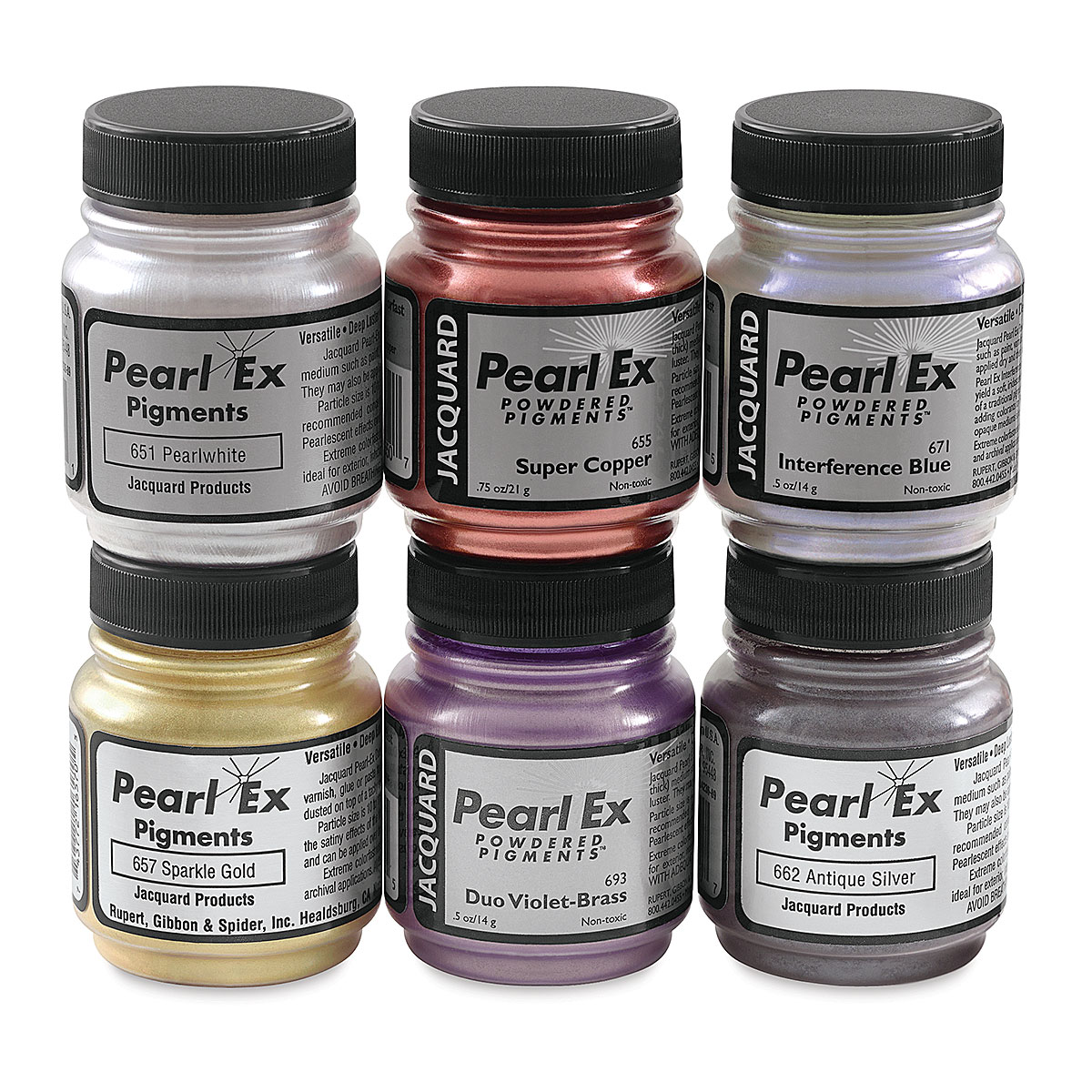 Jacquard Pearl Ex Powdered Pigment 3g - Metallics - Antique Silver