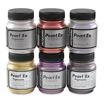Open in modal - Jacquard Pearl-Ex Pigment - Sampler, Set of 6, 0.75 oz Bottles