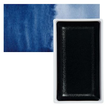 Open in modal - Kuretake Gansai Tambi Watercolor Pan - Prussian Blue pan and swatch