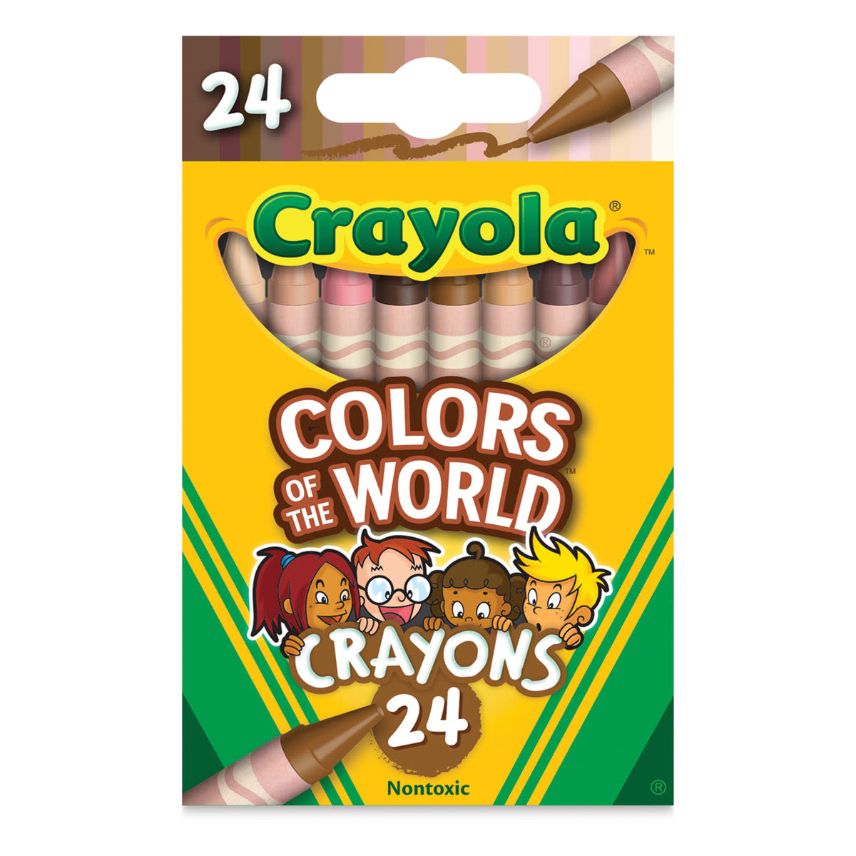 Crayola Crayons - Colors of the World, Set of 24, front of the packaging