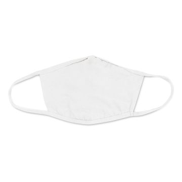 Open in modal - Bella Canvas Adult Reusable Face Mask - Solid White, M/L