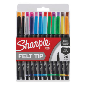 Sharpie Art Pen, Assorted Ink, Fine Point, 24/Pack (SAN1983967)