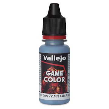 Open in modal - Vallejo Game Color Acrylic Paint - Steel Grey, 18 ml - front