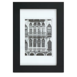 Gallery Solutions Digital Format Wood Frame - Black frame with picture of Venetian Palace balcony