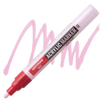 Open in modal - Amsterdam Acrylic Marker - Light Rose, 4 mm marker and swatch