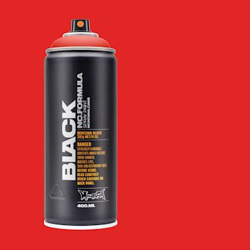 Open in modal - Montana Black Spray Paint - Power Red, 400 ml can with swatch