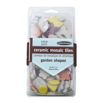 Milestones Ceramic Mosaic Tiles - Garden Shapes, 12 oz (In packaging)