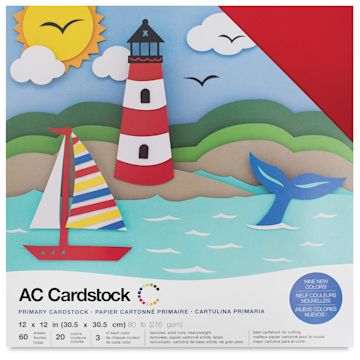 Open in modal - AC Cardstock Paper Packs - Front of Primary Colors package