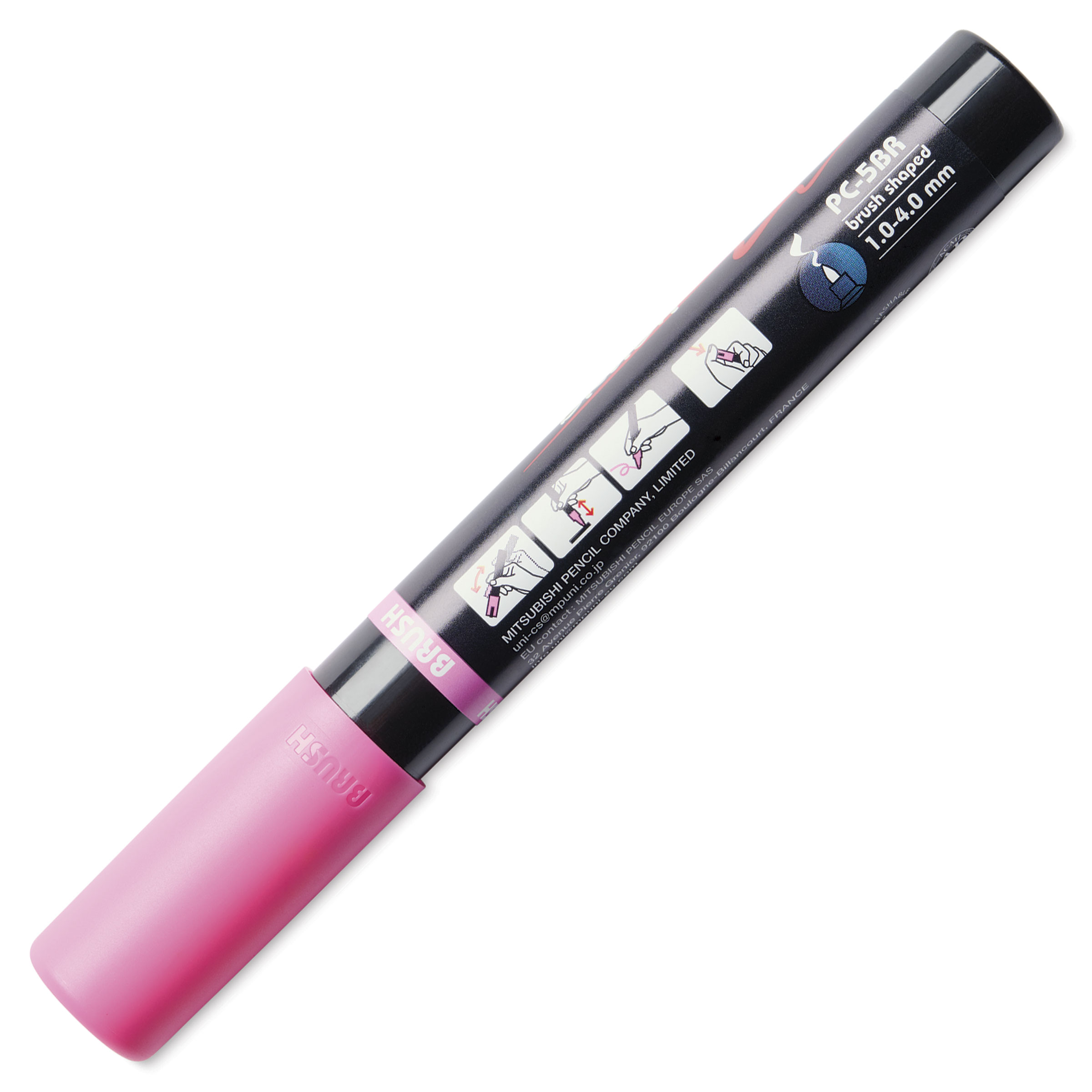 Posca Brush Paint Marker - Pink, Brush Tip, 1.0 - 4.0 mm | BLICK