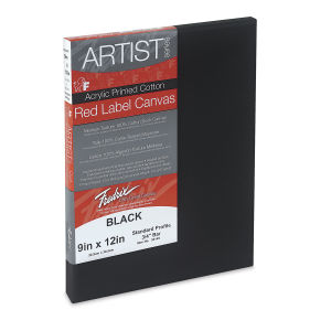 Fredrix Red Label 3/4" Profile Black Canvas - 9" x 12"