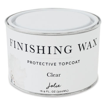 Jolie Finishing Wax - Front view of can of 500 ml Clear Wax