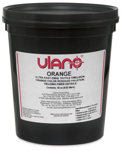 Ulano Orange - Front view of 28 oz Tub of Ulano Orange