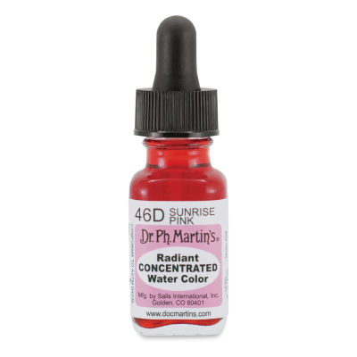 Dr. Ph. Martin's Radiant Concentrated Individual Watercolor - 1/2 oz, Sunrise Pink