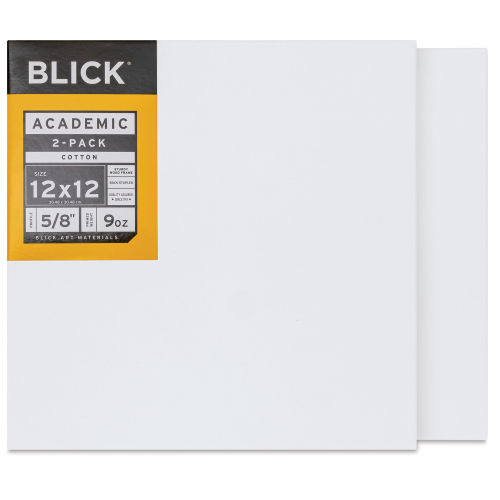 Blick Academic Cotton Stretched Canvas Pack - 6'' x 6'', Pkg of 2