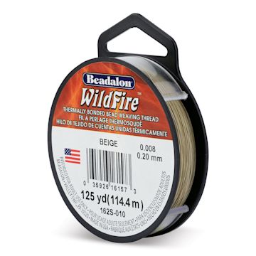Open in modal - Beadalon WildFire Beading Thread - Beige, 0.008", 125 yds