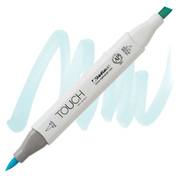 Open in modal - ShinHan Touch Twin Brush Marker - Frost Blue B182 marker and swatch