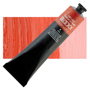 Open in modal - Blockx Artist Oil Color - Capucine Yellow Light, 200 ml tube and swatch