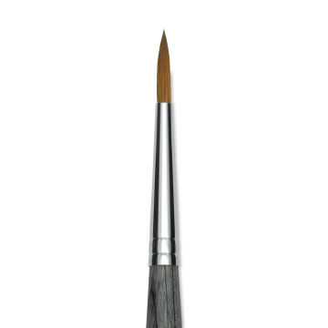 Da Vinci Colineo Synthetic Kolinsky Sable Brush - Round, Size 4, Short Handle (close-up)