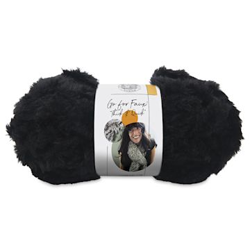 Open in modal - Lion Brand Go For Faux Thick And Quick Yarn - Black Panther, 24 yds