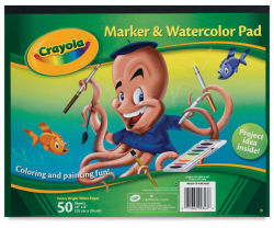Crayola Marker and Watercolor Pad - Front cover of 50 Sheet Pad