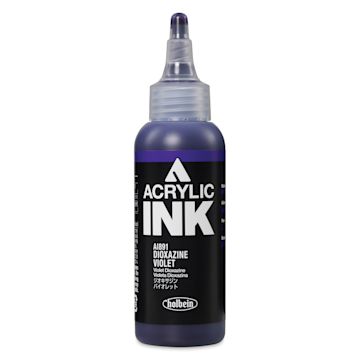 Open in modal - Holbein Acrylic Ink - Dioxazine Violet, 100 ml, front of the bottle