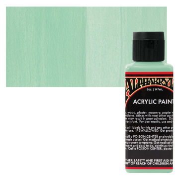 Alpha6 Alphakrylic Acrylic Paint - Mint, 5 oz (swatch and bottle)