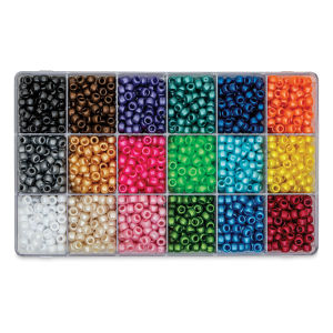The Beadery Bead Extravaganza Box - Pearl Mix, Package of 2300 (Lid open)