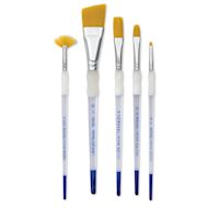 Royal & Langnickel Soft Grip Golden Taklon Brush Sets