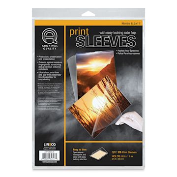 Open in modal - Lineco Digital Print Sleeve Pack - 8-1/2" x 11", Pkg of 25