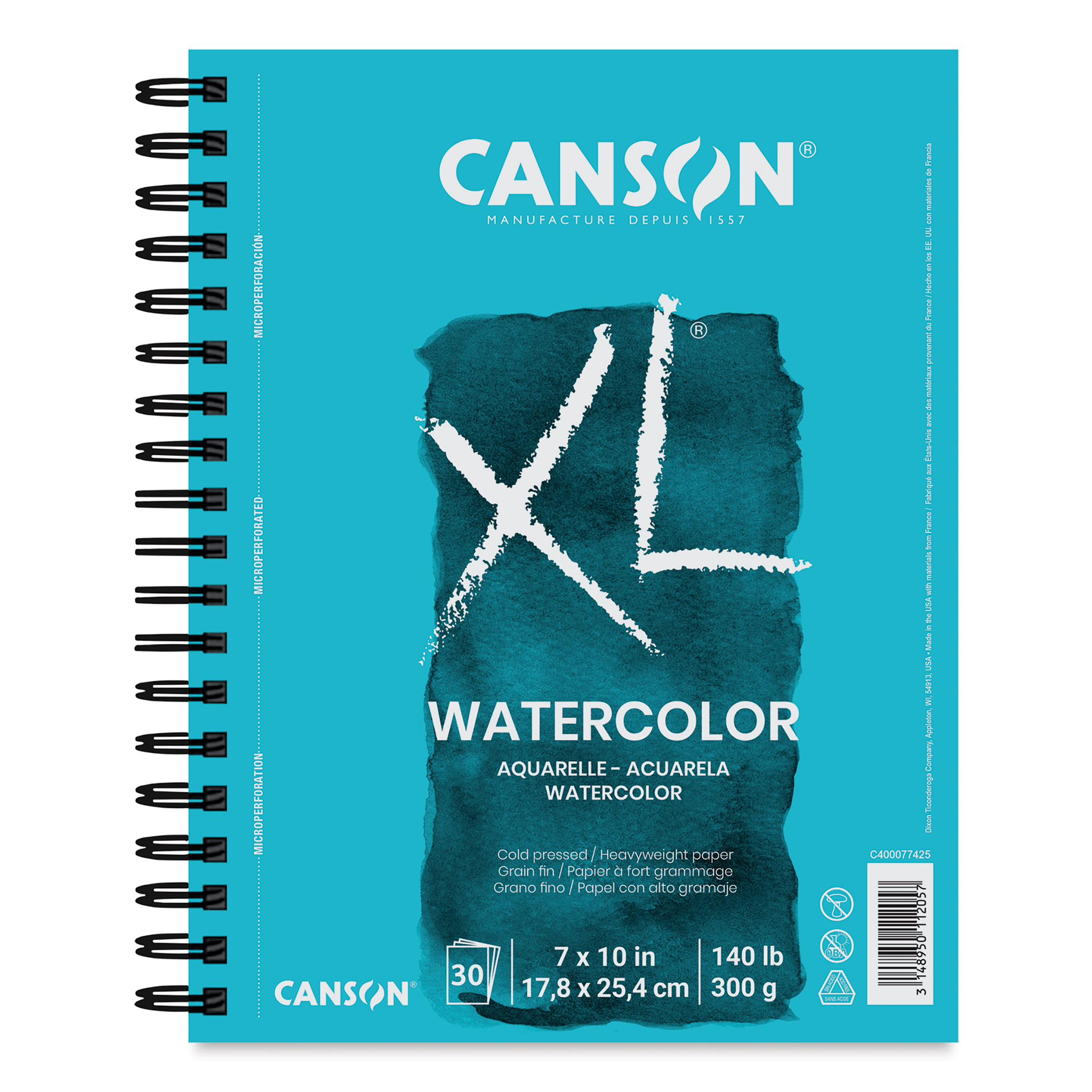 100 Total Sheets ** Canson A3 Watercolor Pad Sheets White Cold