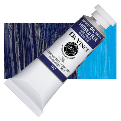 Da Vinci Artists' Oil Color - Phthalo Blue, 37 ml Tube