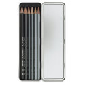 Caran d'Ache Grafwood Pencil Set - Assorted, Metal box, Set of 6