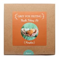 Grey Fox Felting Needle Felting Project Kit - Pumpkin