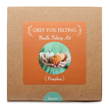 Grey Fox Felting Needle Felting Project Kit - Pumpkin (Front of packaging)