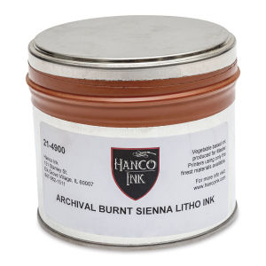 Hanco Standard Palette Litho Ink - 1 lb, Burnt Sienna