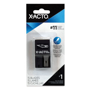 X-Acto #11 Blades - Pkg of 15, Safety Dispenser (front of package)