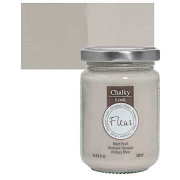 Open in modal - Fleur Chalky Look Paint - Mr. Grey, 4.4 oz jar and swatch