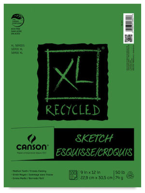 Canson XL Recycled Sketch Pad, 100 Sheets Fold-Over